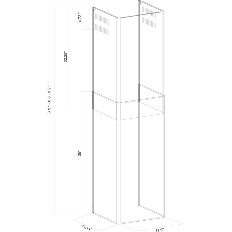 Winflo Range Hood Chimney Extension & Reviews Wayfair